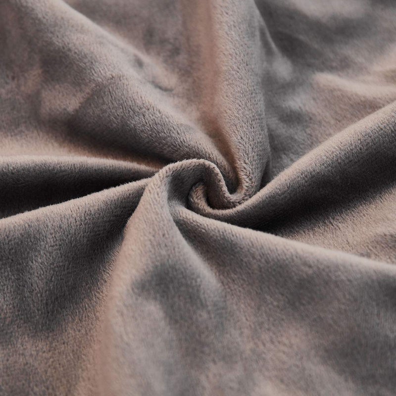 JAUXIO Diamond Pinch Pleated Crystal Velvet Pillowcases 2 Pack Solid Pintuck Throw Cushion Cover for Home Decor Hidden Zipper Closure (Dark Grey, King) - Image 5